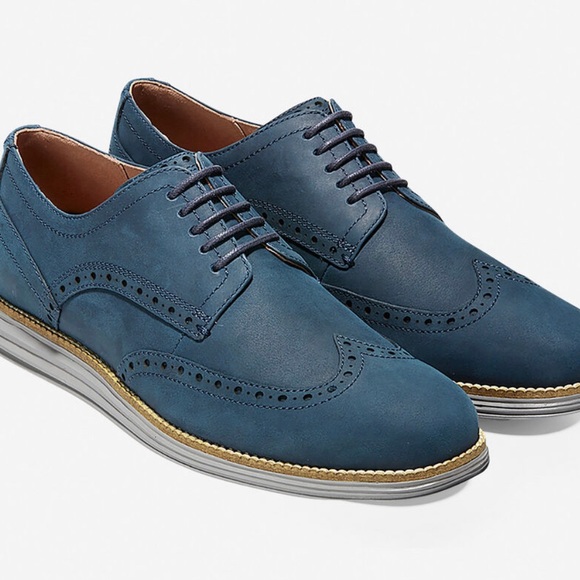 cole haan original grand wingtip blue